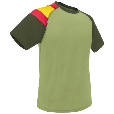 Camiseta verde con la bandera de España personalizada